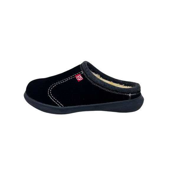 Spenco Mens Supreme Slide‎ Slipper Black Herringbone Wool Upper Size 8D - Picture 4 of 13